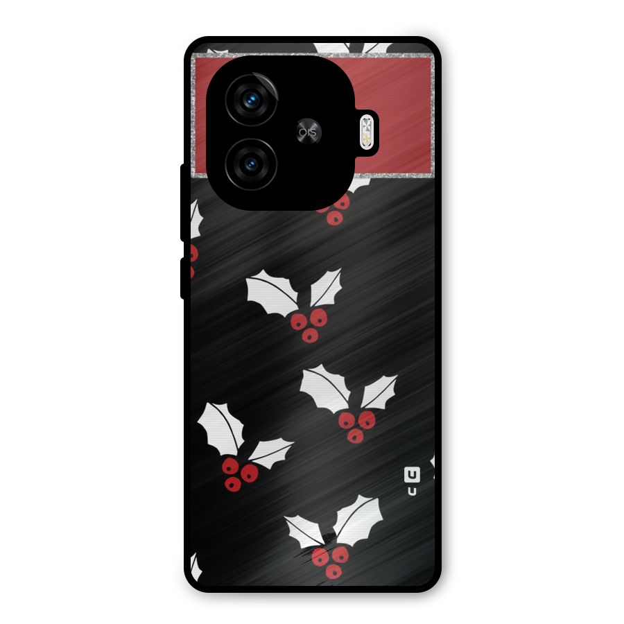 Cherry Leaf Design Metal Back Case for iQOO Neo 10R