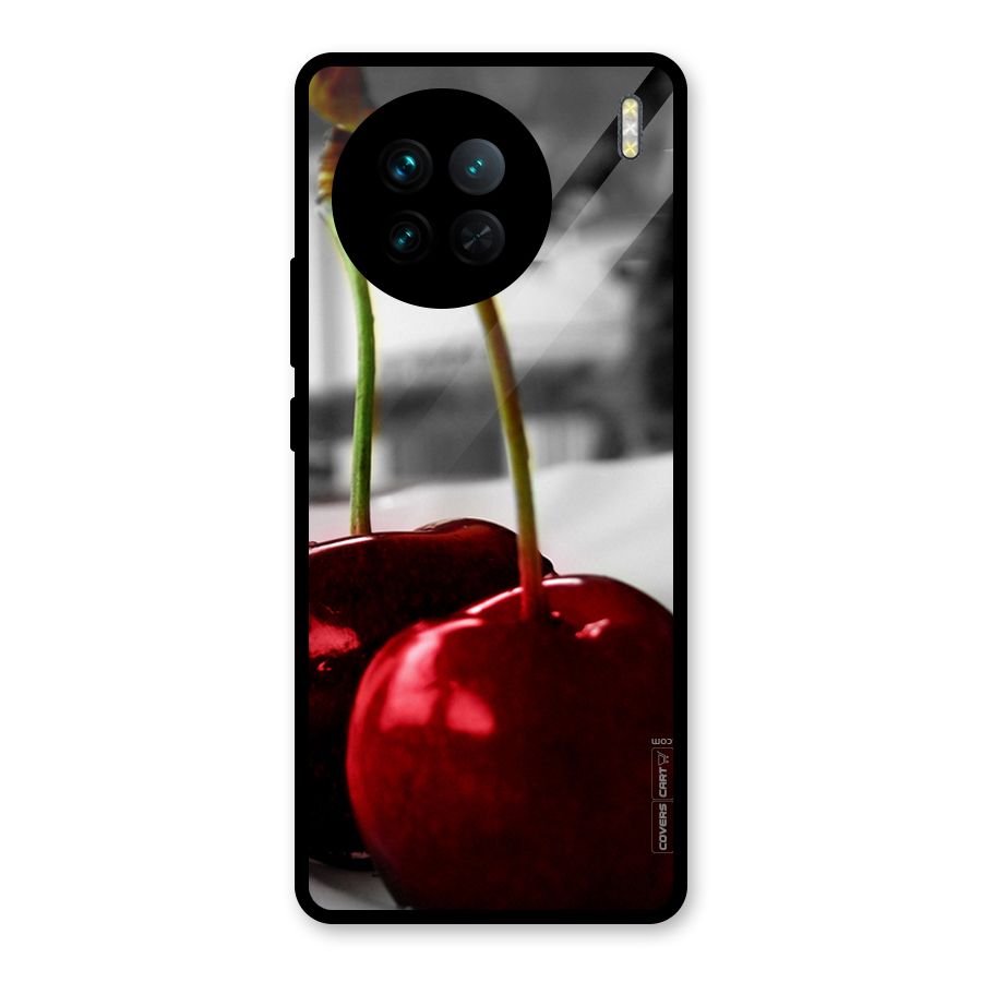 Cherry Photography Glass Back Case for Vivo X90
