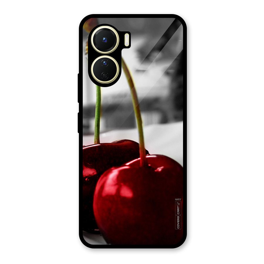 Cherry Photography Glass Back Case for Vivo Y16