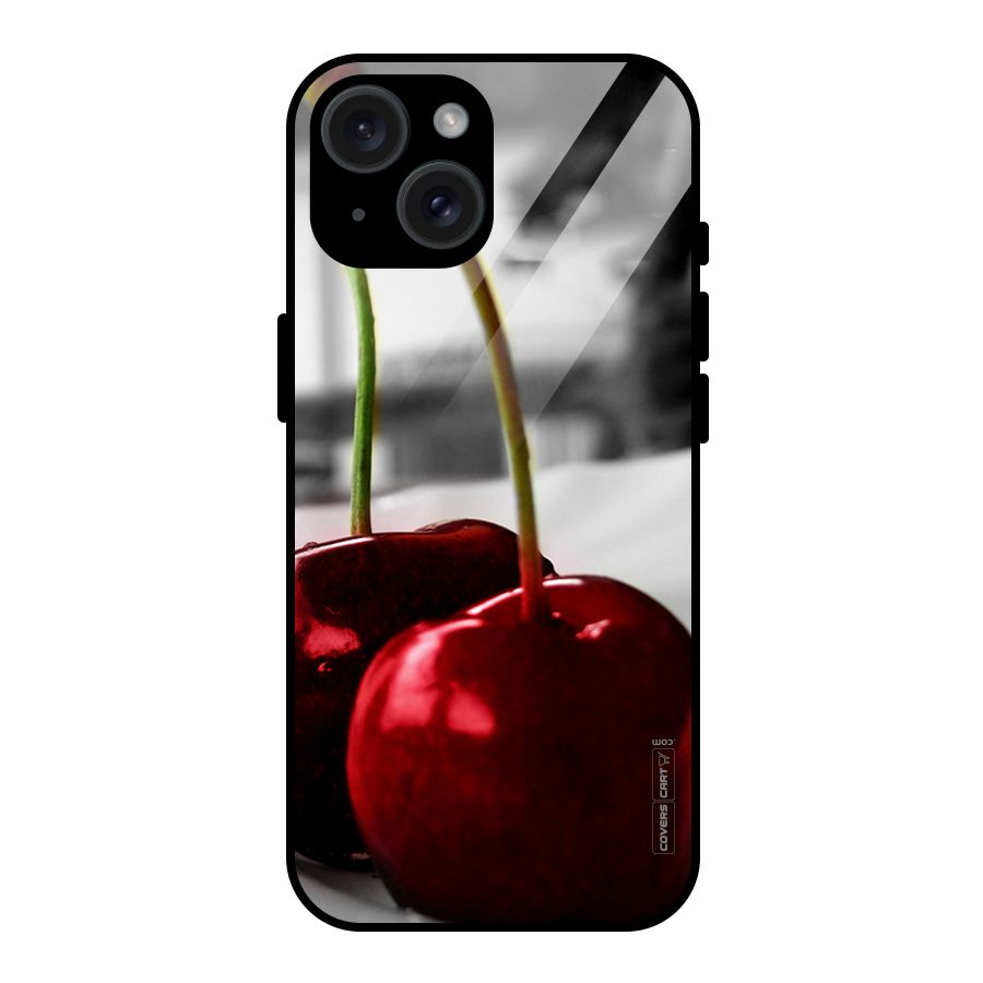 Cherry Photography Glass Back Case for iPhone 15