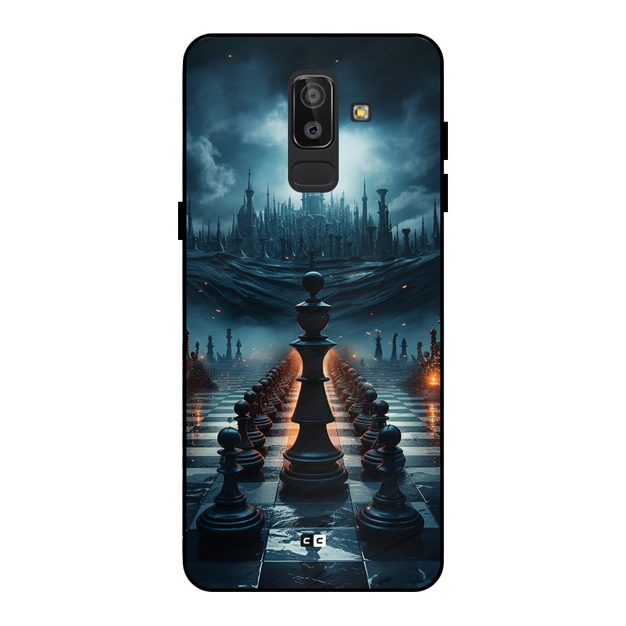 Chess World Metal Back Case for Galaxy J8