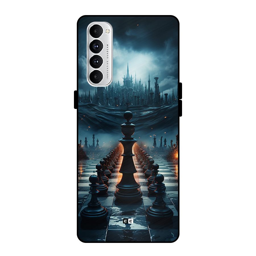 Chess World Metal Back Case for Oppo Reno4 Pro