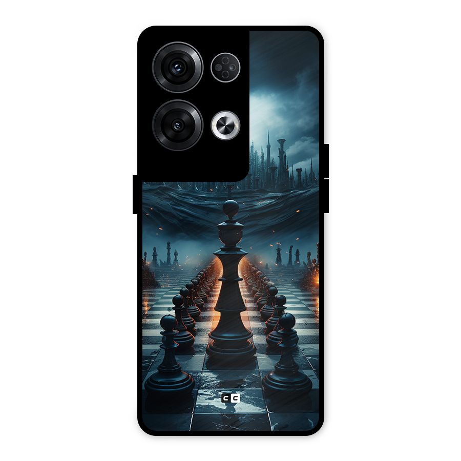 Chess World Metal Back Case for Oppo Reno8 Pro 5G