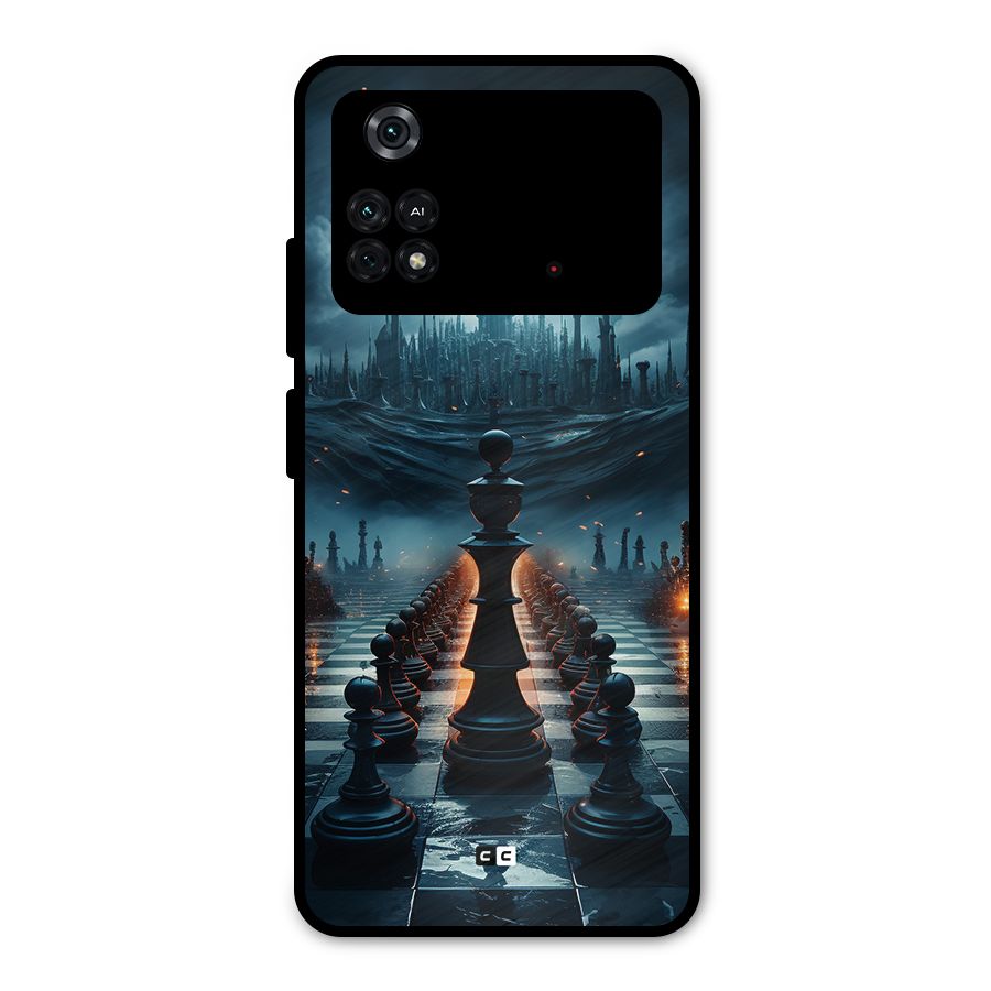 Chess World Metal Back Case for Poco M4 Pro 4G