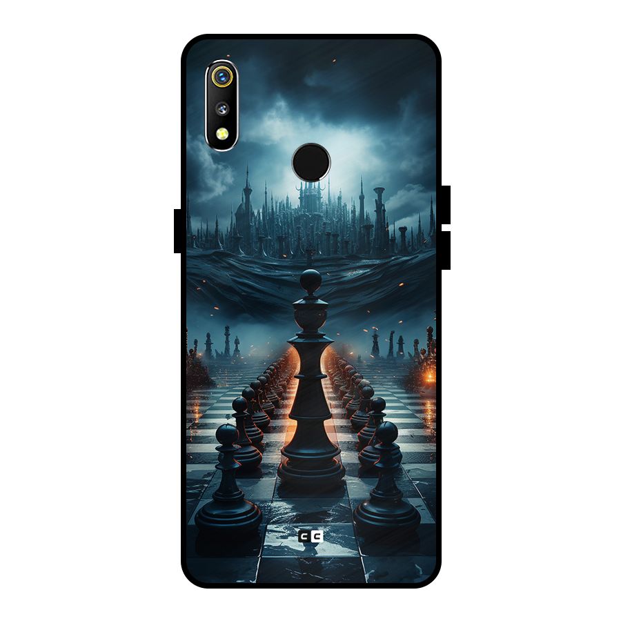 Chess World Metal Back Case for Realme 3