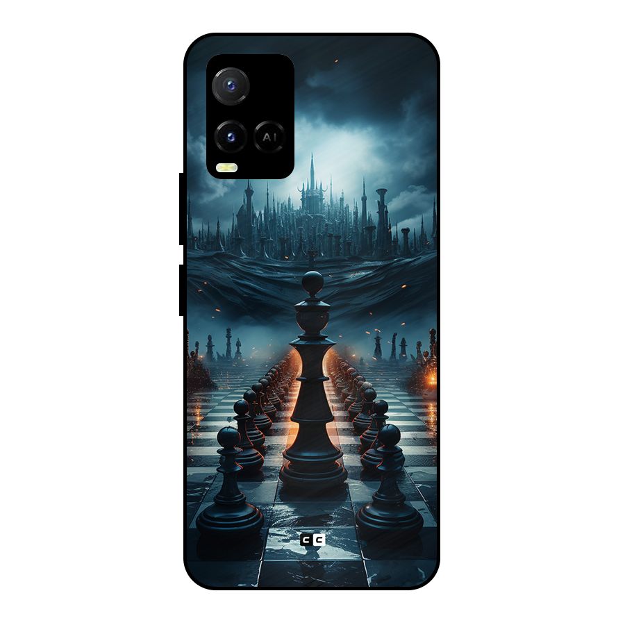 Chess World Metal Back Case for Vivo Y21A
