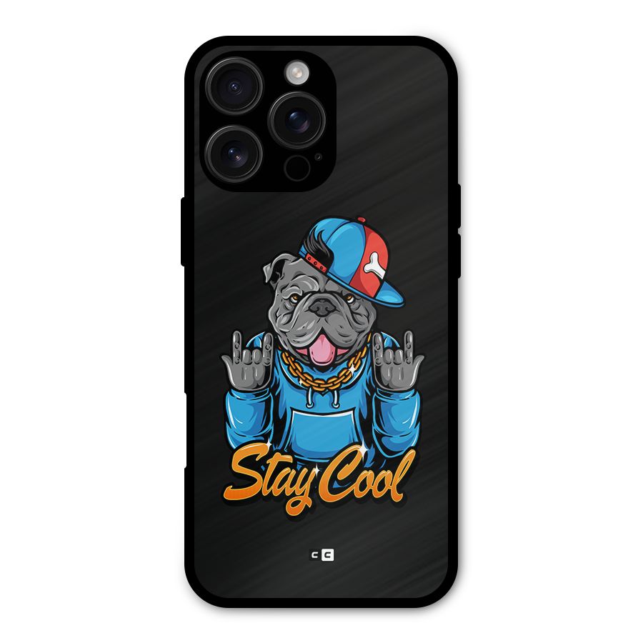 Chill Calm Cool Metal Back Case for iPhone 16 Pro Max