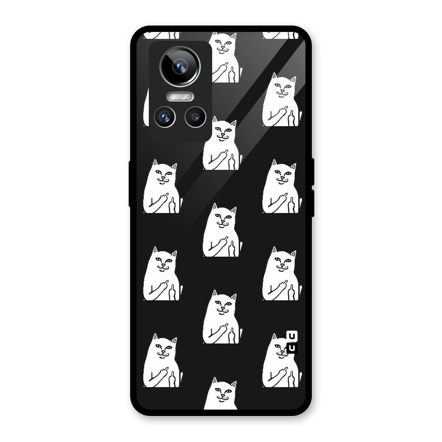 Chill Cat Pattern Glass Back Case for Realme GT Neo 3