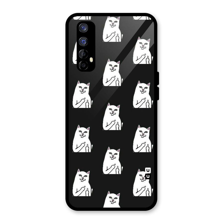 Chill Cat Pattern Glass Back Case for Realme Narzo 20 Pro