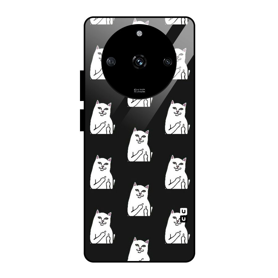 Chill Cat Pattern Glass Back Case for Realme Narzo 60 5G