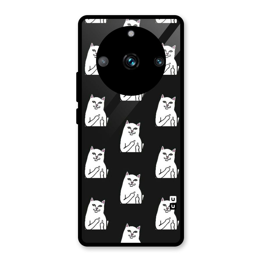 Chill Cat Pattern Glass Back Case for Realme Narzo 60 Pro