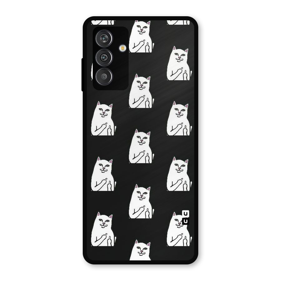 Chill Cat Pattern Metal Back Case for Galaxy F13