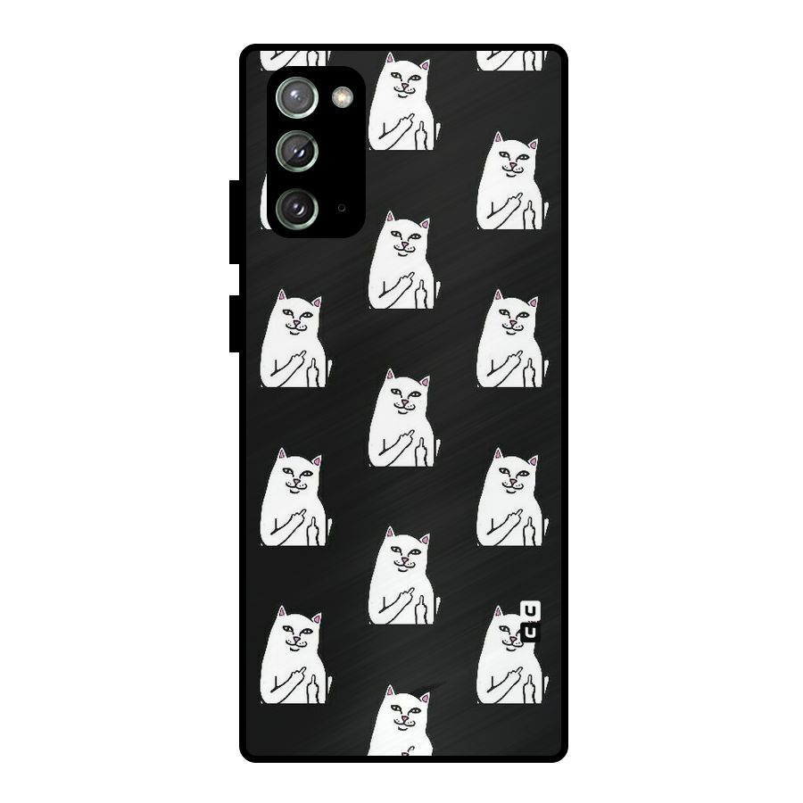 Chill Cat Pattern Metal Back Case for Galaxy Note 20