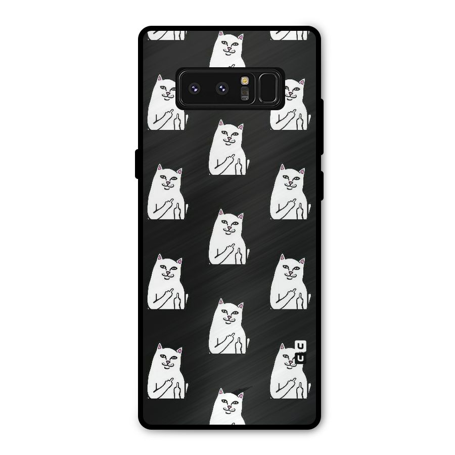 Chill Cat Pattern Metal Back Case for Galaxy Note 8
