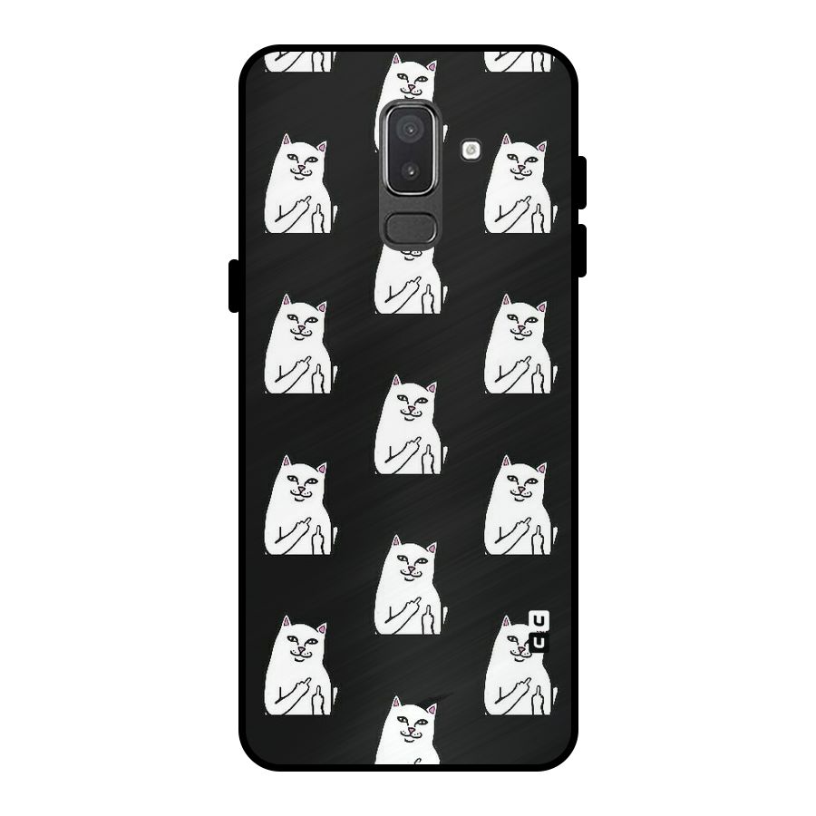 Chill Cat Pattern Metal Back Case for Galaxy On8 (2018)