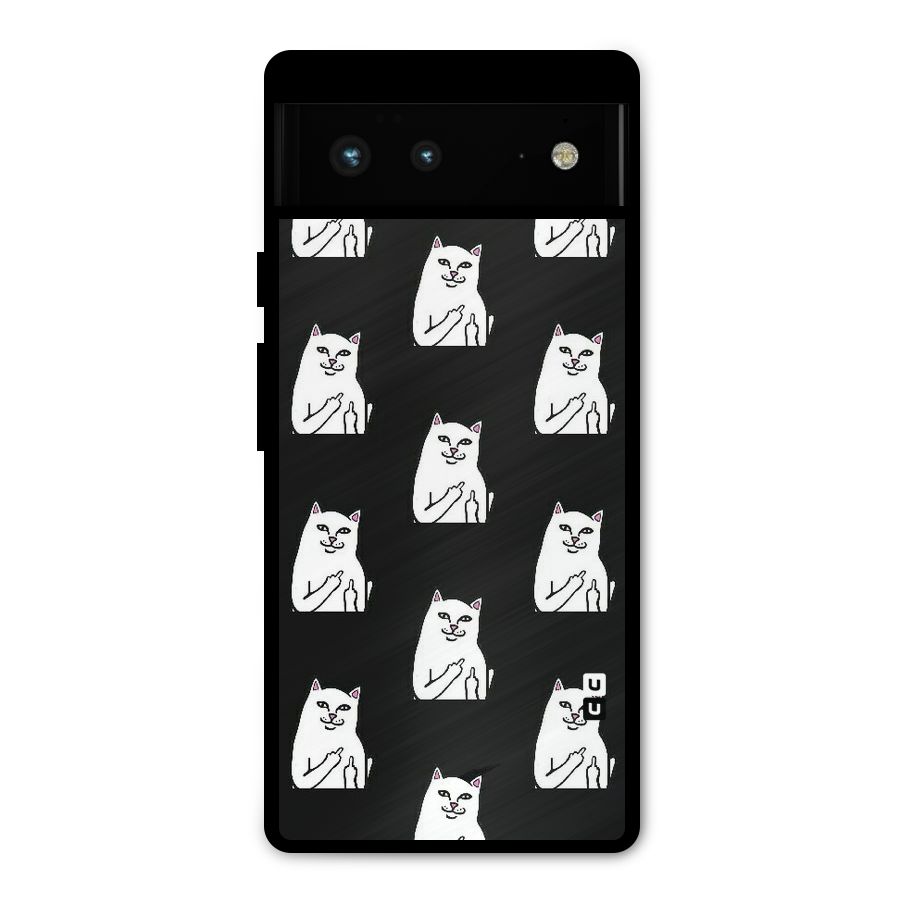 Chill Cat Pattern Metal Back Case for Google Pixel 6