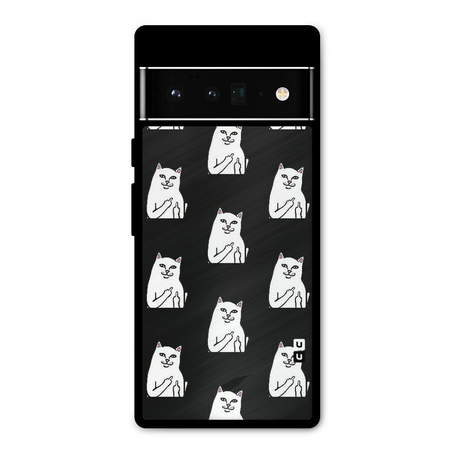 Chill Cat Pattern Metal Back Case for Google Pixel 6 Pro