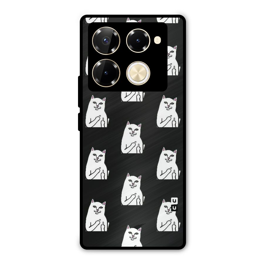 Chill Cat Pattern Metal Back Case for Infinix Note 40 Pro Plus