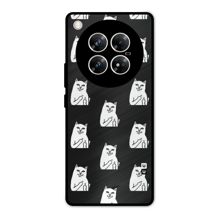 Chill Cat Pattern Metal Back Case for Infinix Zero 40 5G