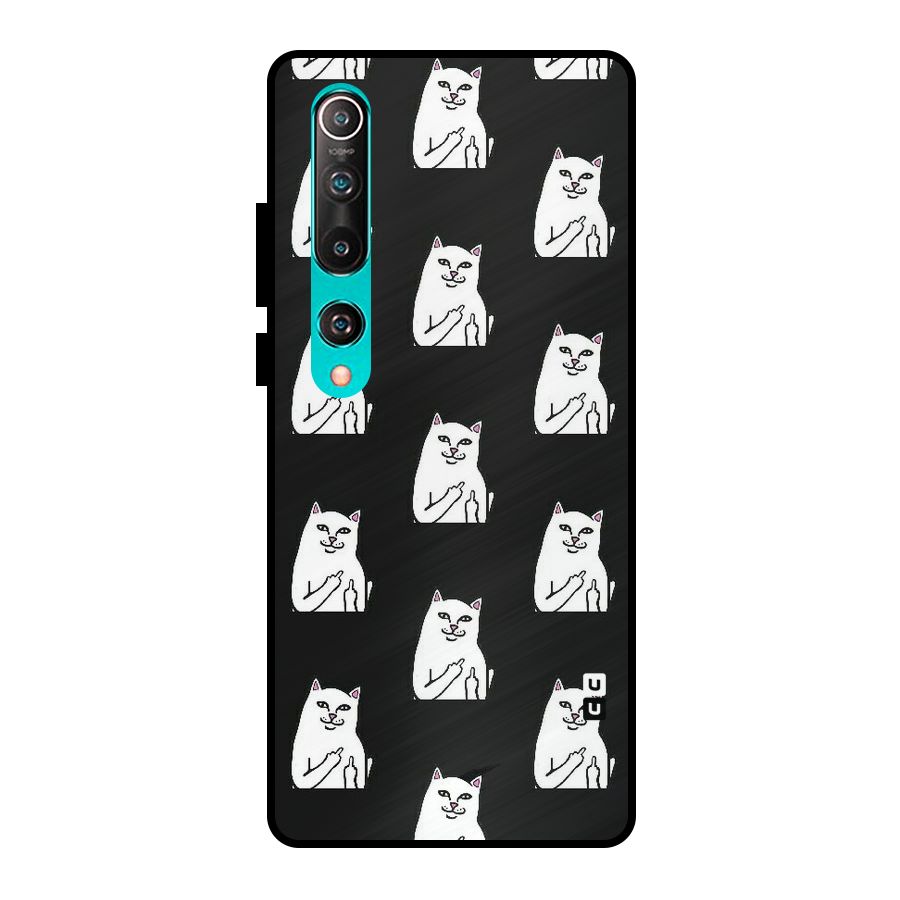 Chill Cat Pattern Metal Back Case for Mi 10