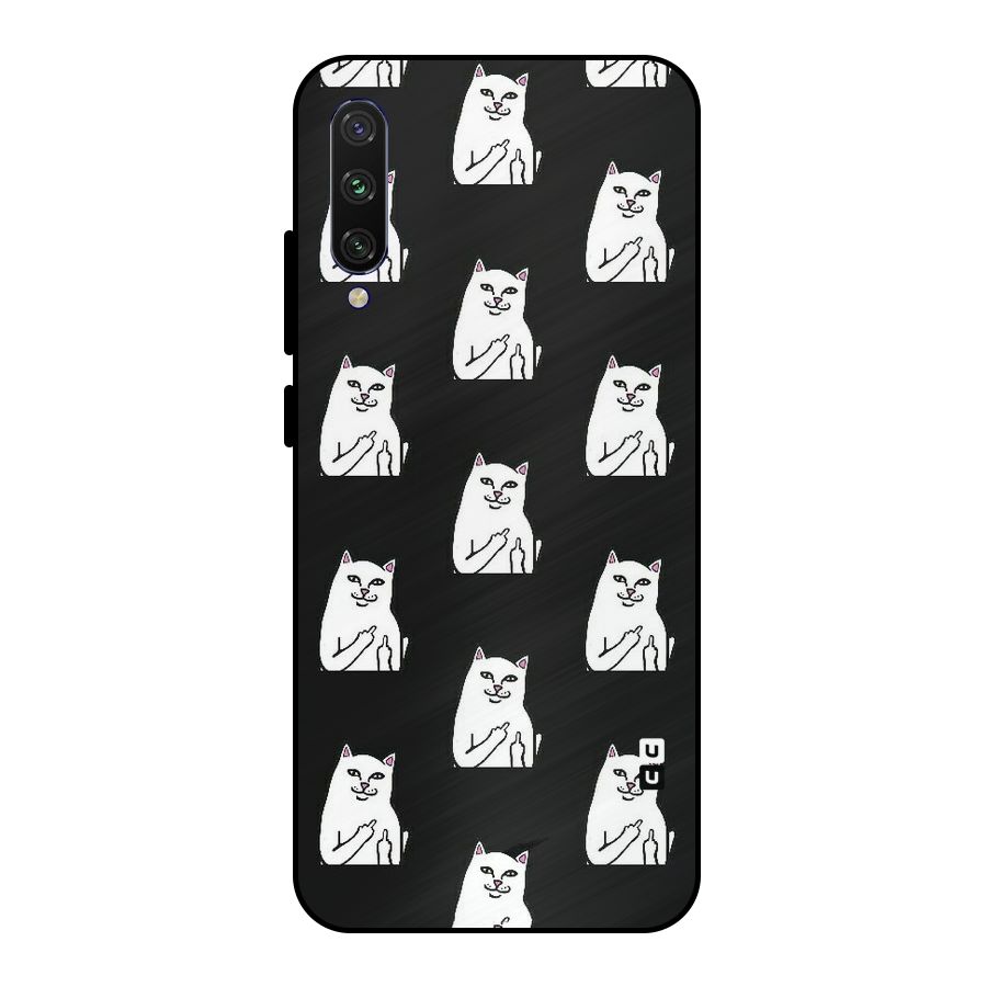 Chill Cat Pattern Metal Back Case for Mi A3