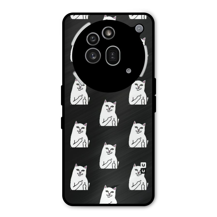 Chill Cat Pattern Metal Back Case for Nothing Phone 3a Pro