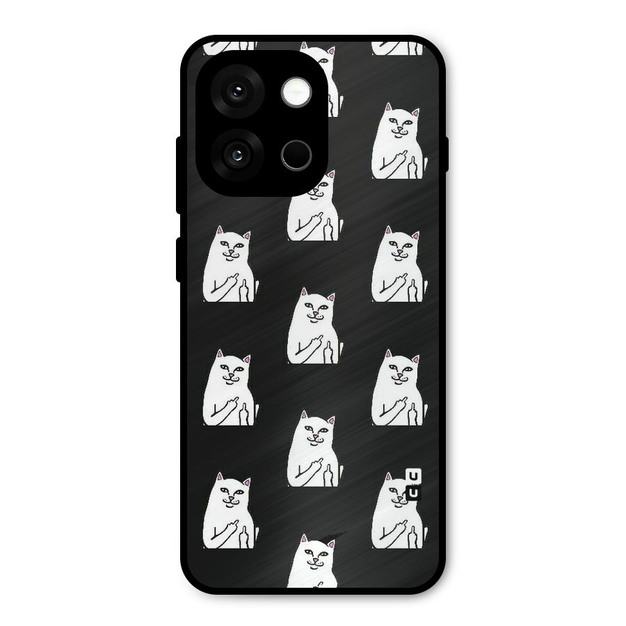 Chill Cat Pattern Metal Back Case for OnePlus 13s