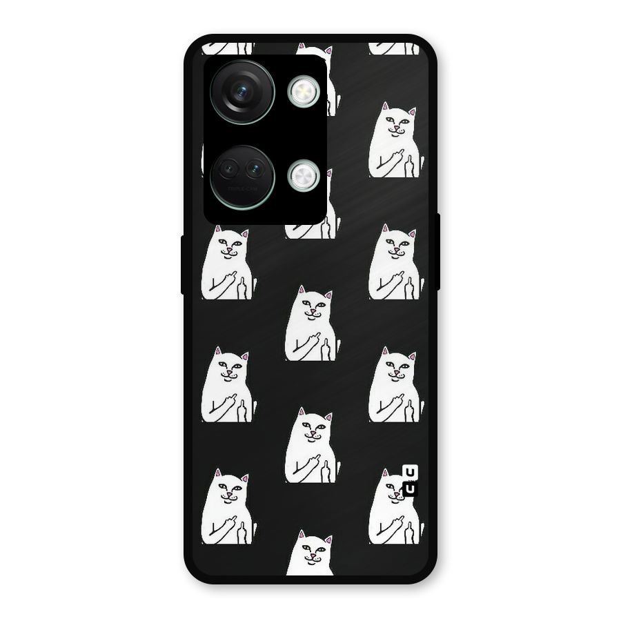 Chill Cat Pattern Metal Back Case for OnePlus Nord 3