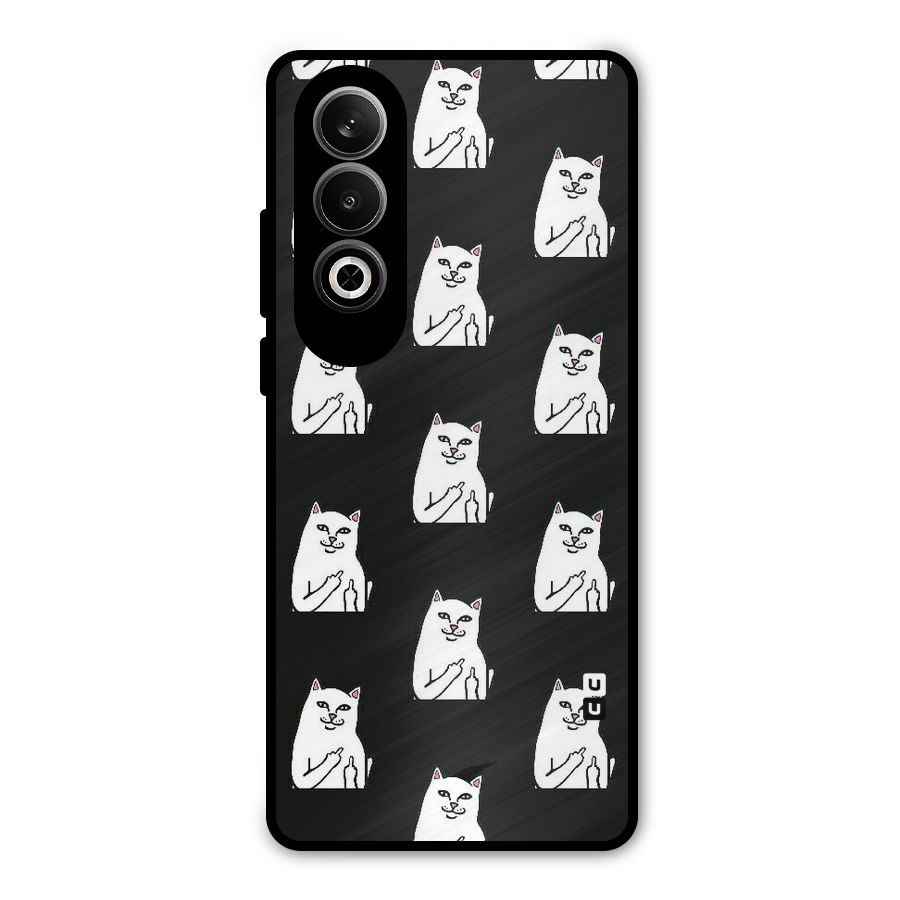 Chill Cat Pattern Metal Back Case for OnePlus Nord CE4