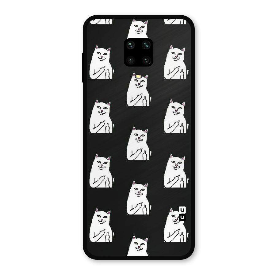 Chill Cat Pattern Metal Back Case for Poco M2 Pro