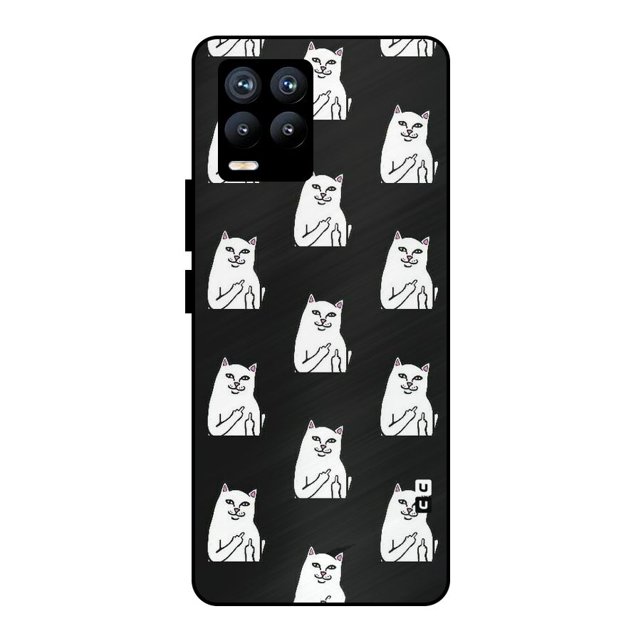 Chill Cat Pattern Metal Back Case for Realme 8 Pro