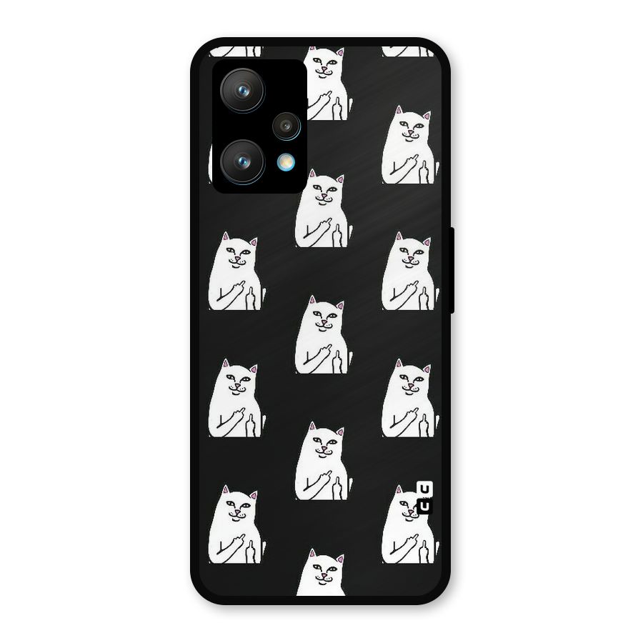 Chill Cat Pattern Metal Back Case for Realme 9