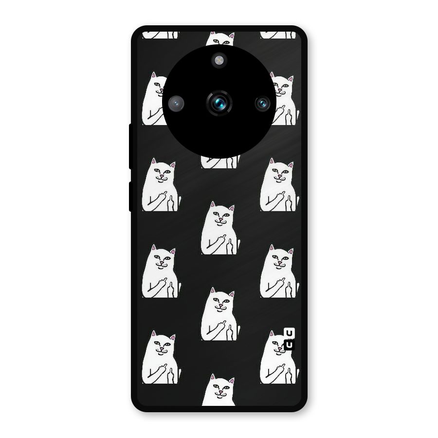 Chill Cat Pattern Metal Back Case for Realme Narzo 60 Pro