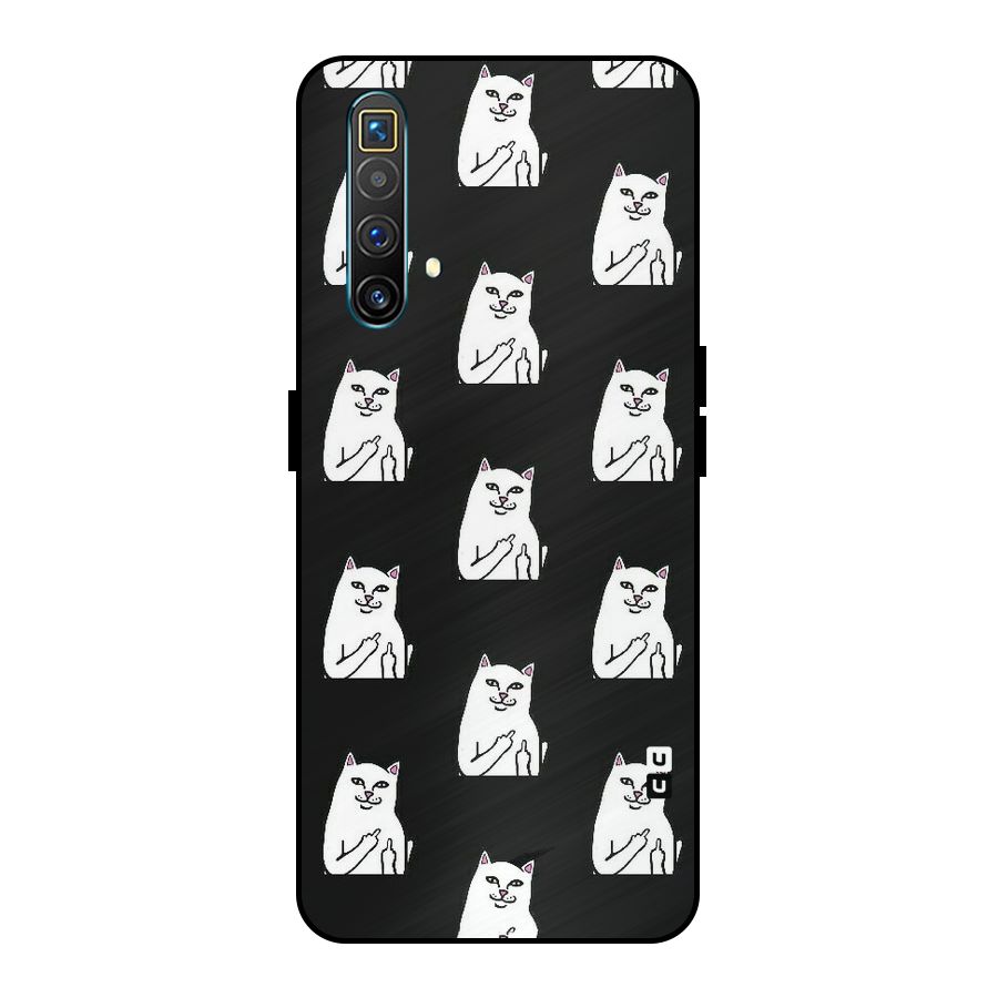 Chill Cat Pattern Metal Back Case for Realme X3 SuperZoom
