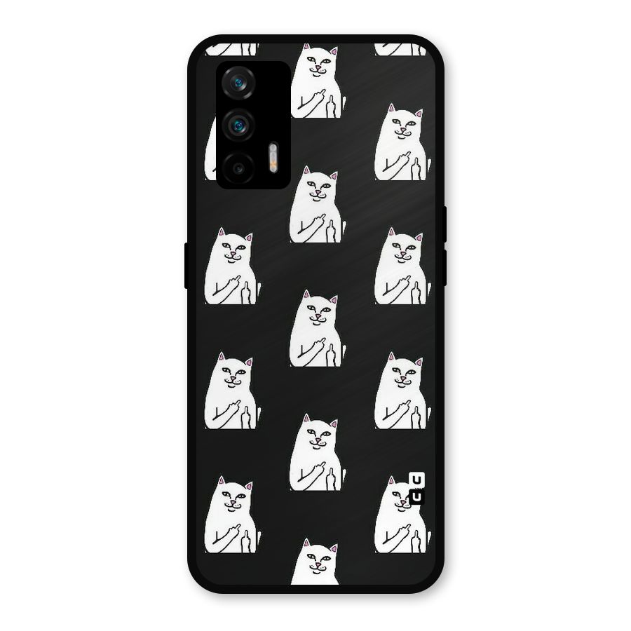 Chill Cat Pattern Metal Back Case for Realme X7 Max