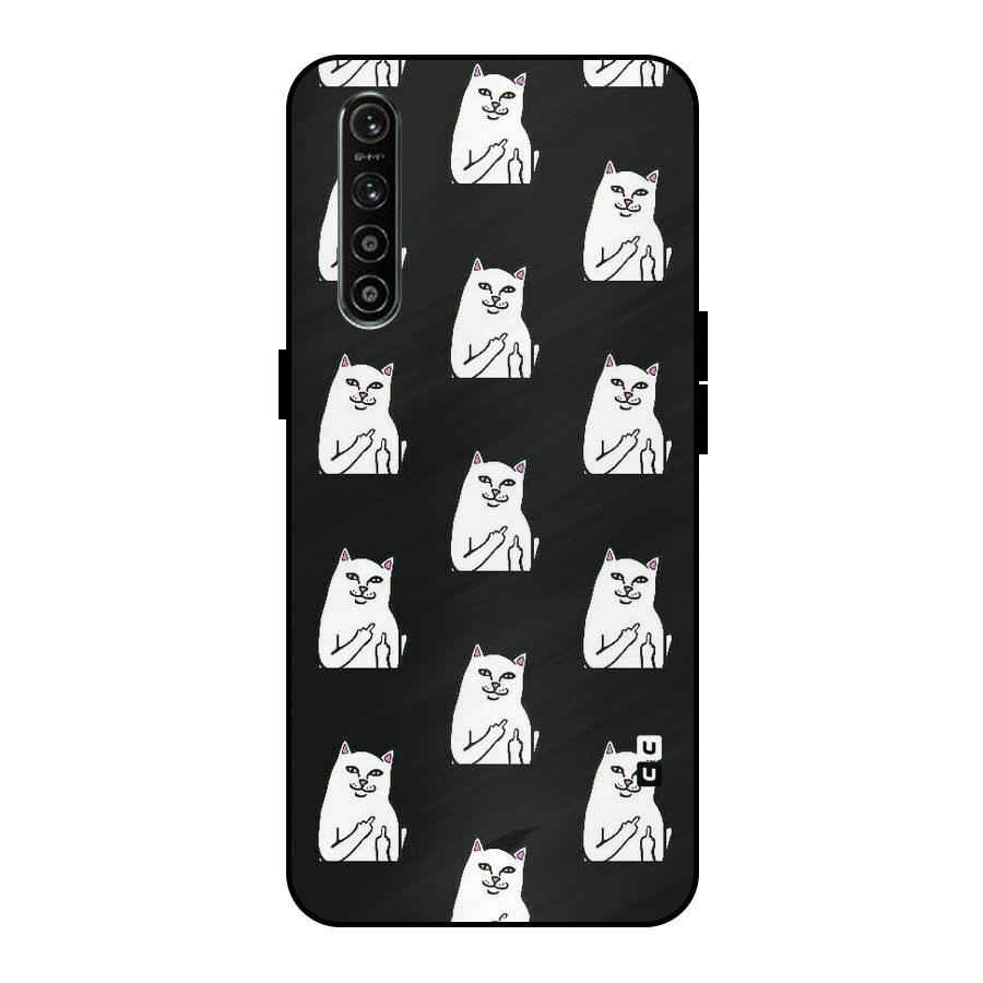 Chill Cat Pattern Metal Back Case for Realme XT