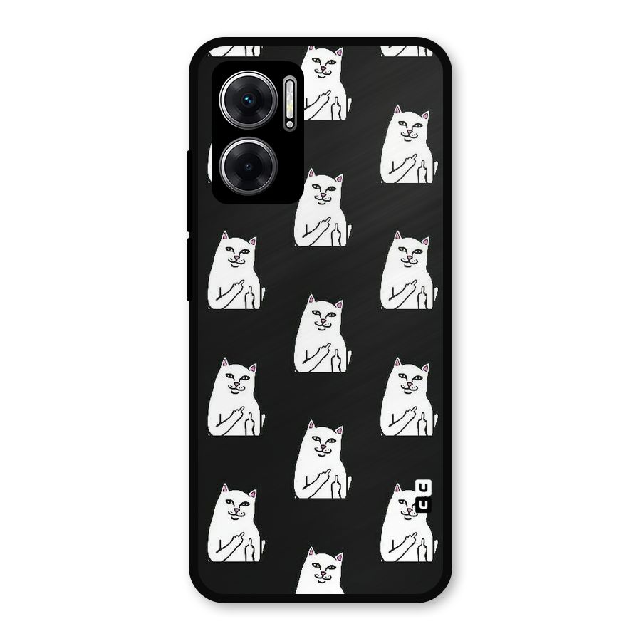 Chill Cat Pattern Metal Back Case for Redmi 11 Prime 5G