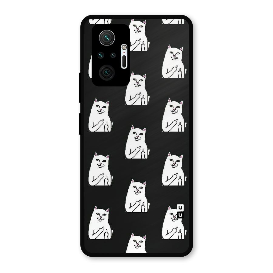 Chill Cat Pattern Metal Back Case for Redmi Note 10 Pro Max