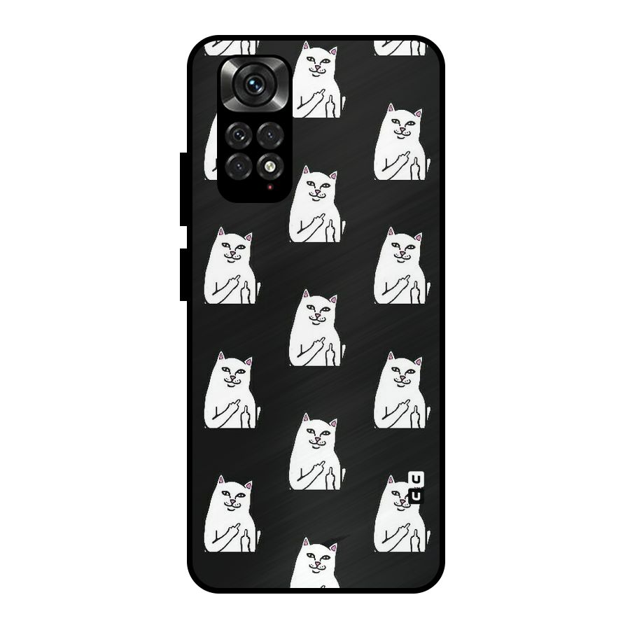 Chill Cat Pattern Metal Back Case for Redmi Note 11 Pro Plus 5G