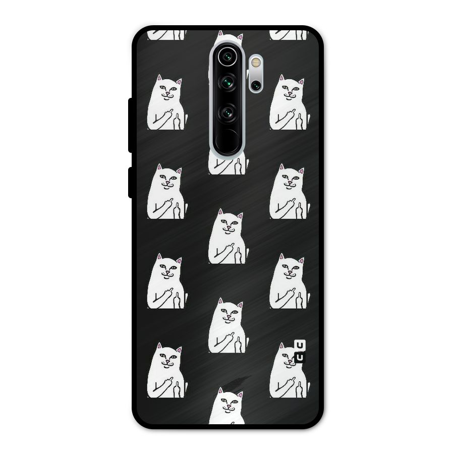 Chill Cat Pattern Metal Back Case for Redmi Note 8 Pro