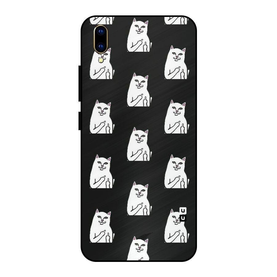 Chill Cat Pattern Metal Back Case for Vivo V11 Pro