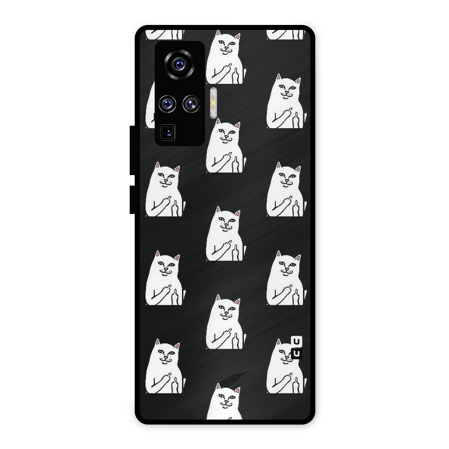 Chill Cat Pattern Metal Back Case for Vivo X50 Pro