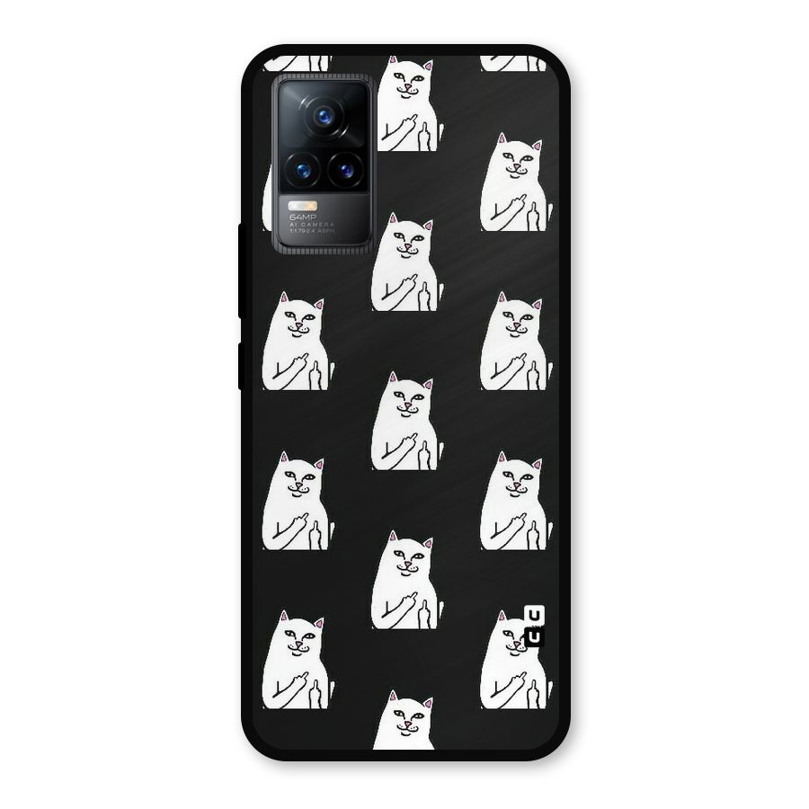 Chill Cat Pattern Metal Back Case for Vivo Y73