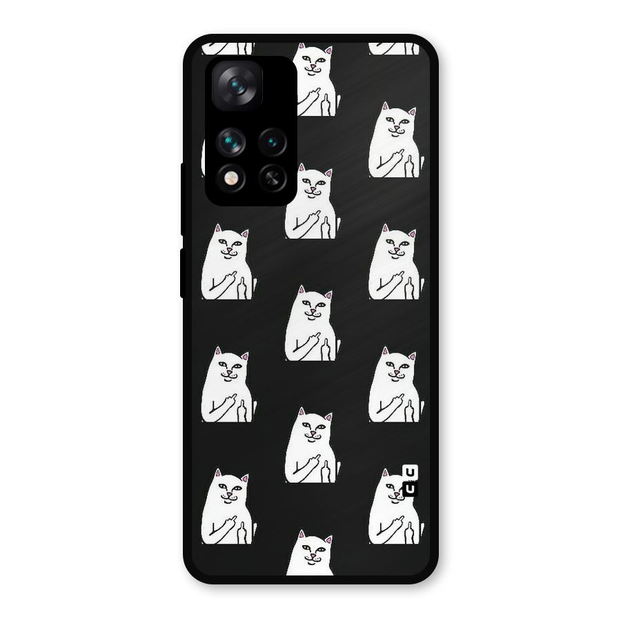 Chill Cat Pattern Metal Back Case for Xiaomi 11i Hypercharge 5G