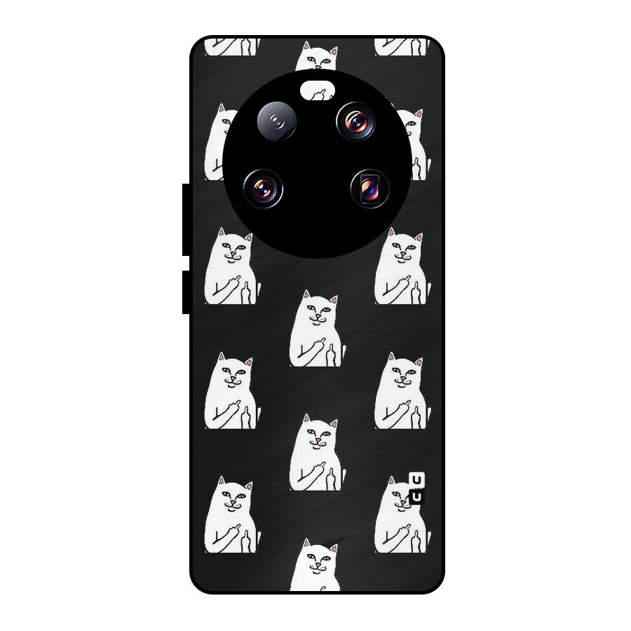 Chill Cat Pattern Metal Back Case for Xiaomi 13 Ultra