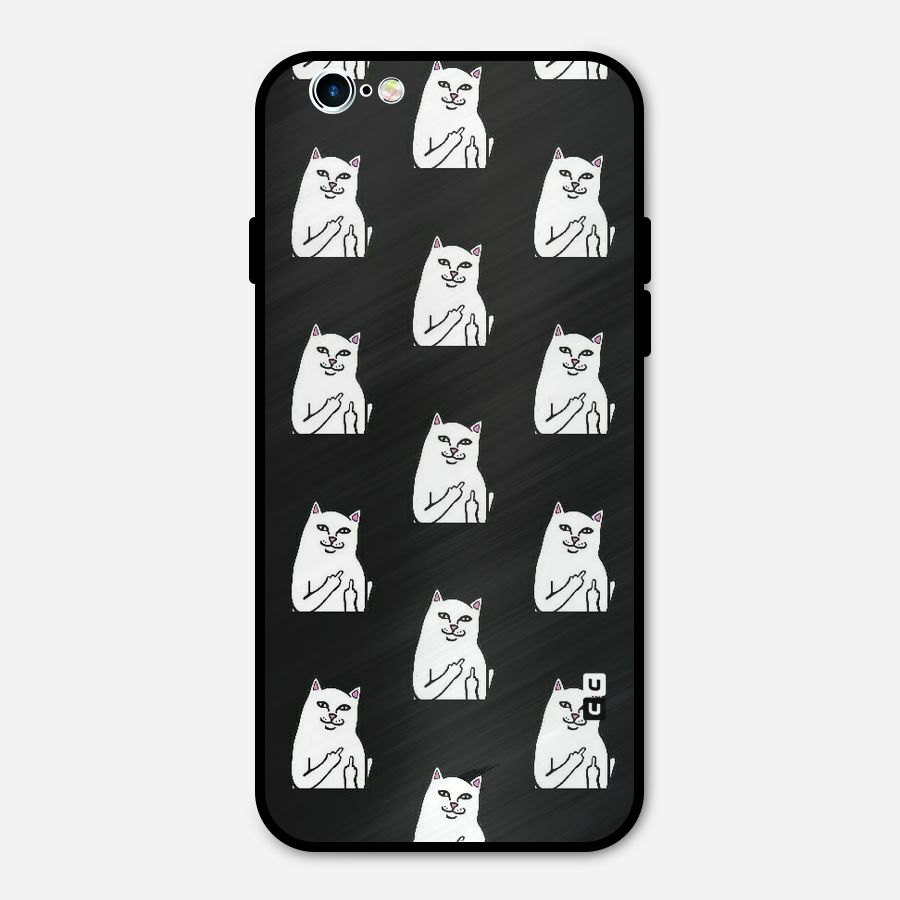 Chill Cat Pattern Metal Back Case for iPhone 6 6s