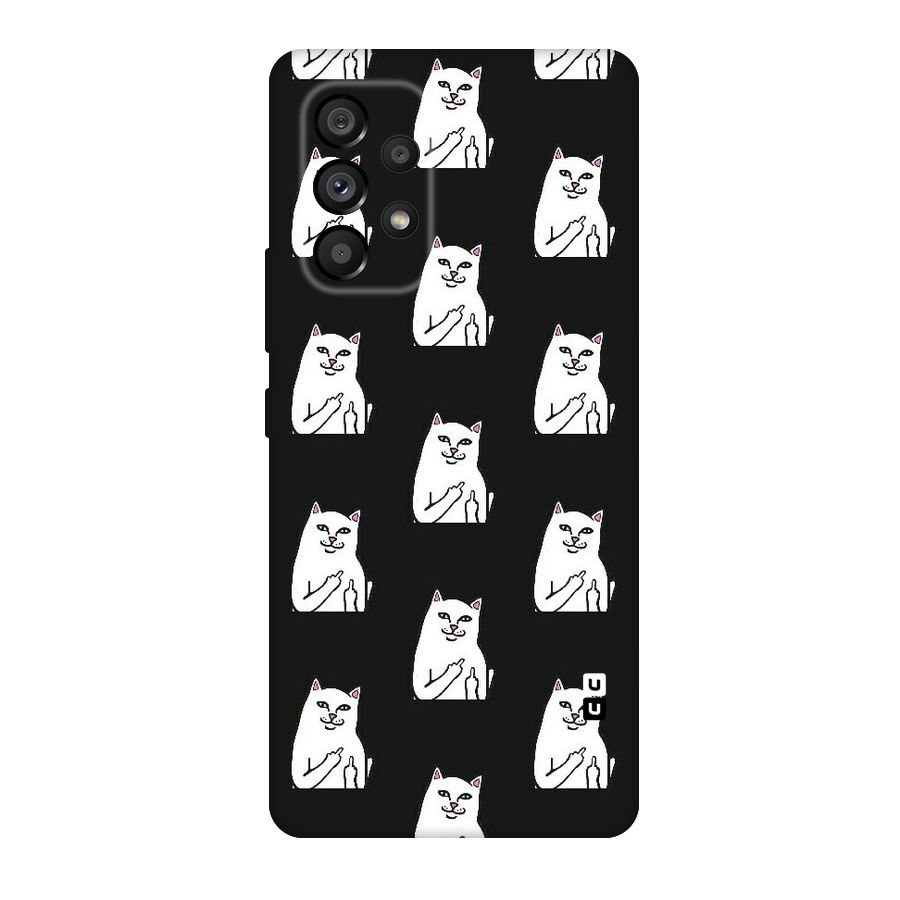 Chill Cat Pattern Original Polycarbonate Back Case for Galaxy A53 5G