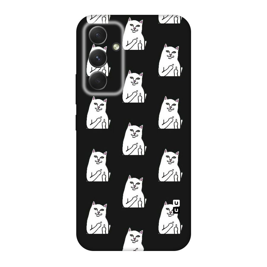 Chill Cat Pattern Original Polycarbonate Back Case for Galaxy A54