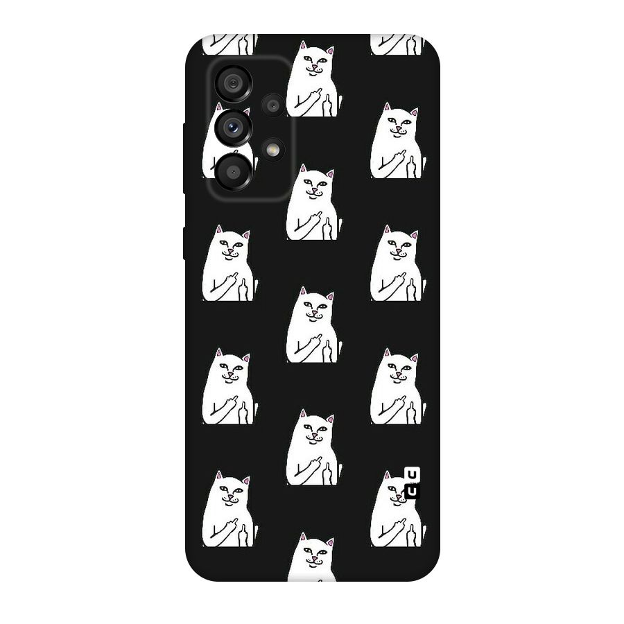 Chill Cat Pattern Original Polycarbonate Back Case for Galaxy A73 5G