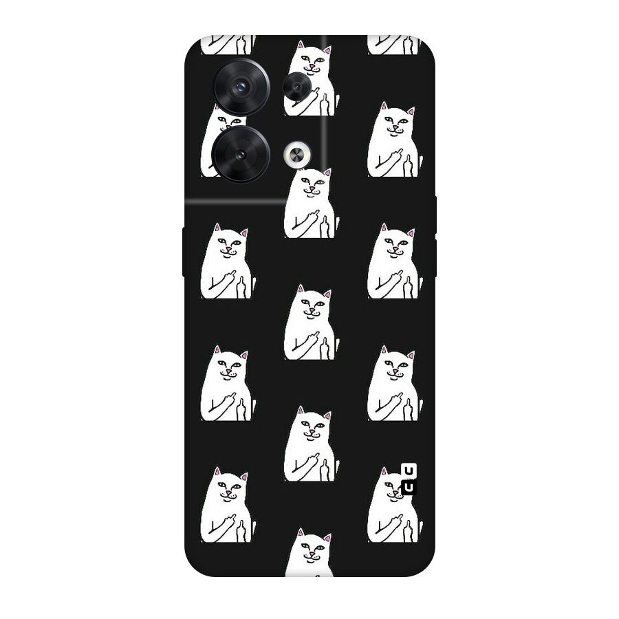 Chill Cat Pattern Original Polycarbonate Back Case for Oppo Reno8 5G